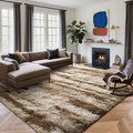Area Rugs for Living Room, 6x9 Feet Soft Fluffy Shagg Plush Rug High Pile Large Indoor Modern Non-Slip Floor Carpet for Bedroom Nursery Kids Home Room Dorm Decor Aesthetic Tie-Dyed Khaki