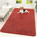OLANLY Dog Door Mat for Muddy Paws 70x46, Absorbs Moisture and Dirt, Absorbent Non-Slip Washable Doormat, Quick Dry Chenille Mud Mat for Dogs, Entry Indoor Entryway Carpet for Inside Floor, Maple Red