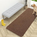 OLANLY Dog Door Mat for Muddy Paws 59x24, Absorbs Moisture and Dirt, Absorbent Non-Slip Washable Doormat, Quick Dry Chenille Mud Mat for Dogs, Entry Indoor Entryway Carpet for Inside Floor, Mocha
