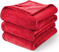BEDELITE Fleece Blanket Red Full Blankets for Couch & Bed, Luxury Plush Cozy Fuzzy Blanket 84" x 90", Super Soft Warm Lightweight Throw Blanket for Travel Camping