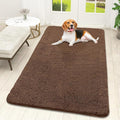 OLANLY Dog Door Mat for Muddy Paws 59x32, Absorbs Moisture and Dirt, Absorbent Non-Slip Washable Doormat, Quick Dry Chenille Mud Mat for Dogs, Entry Indoor Entryway Carpet for Inside Floor, Mocha