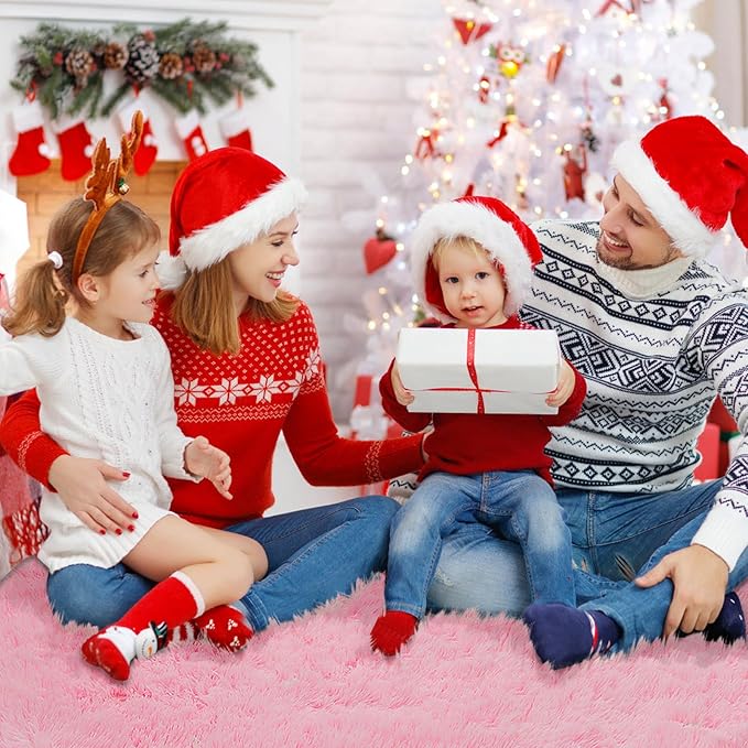 Shag Area Rug for Bedroom 5x8,Pink Fluffy Area Rugs for Living Room,Soft Fuzzy Rug Non-Shedding Indoor Plush Carpet for Kids Bedroom Nursery Dorm Home Decor