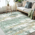 BEIMO Area Rugs 5x8 for Living Room Bedroom, Modern Abstract Machine Washable Large Light Green Rug Soft Rug, Low Pile Floor Carpet with Non Slip Backing for Dining Room