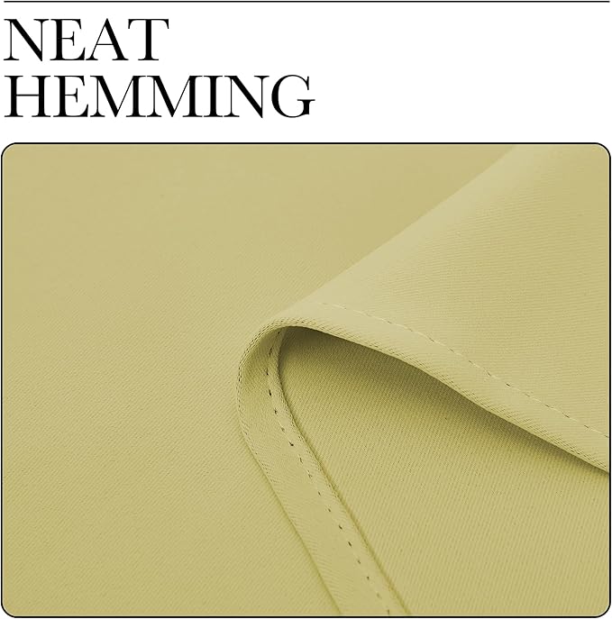 NICETOWN Blackout Curtains for Living Curtains, Paler Yellow, 2 Panels, 52 by 95, Room Darkening Window Curtain Panels, Easy-Care Solid Thermal Insulated Draperies/Drapes for Daughter Room