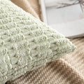 Pack of 2 Spring Corduroy Decorative Throw Pillow – Green, 20x20in