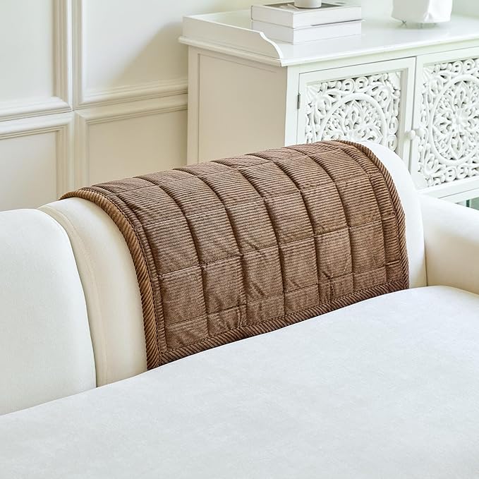 Couch Covers for Dogs Washable, Non Slip Couch Covers for Loveseat Sofa Pet Friendly, Soft Fuzzy Sofa Covers for Pet, Dog Couch Cover Furniture Protector(1PC,Dark Brown,27.6"x27.6")