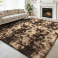 Shag Area Rug for Bedroom 5x8,Fluffy Area Rugs for Living Room,Soft Fuzzy Rug Non-Shedding Indoor Plush Carpet for Kids Bedroom Nursery Dorm Home Decor,Tie-Dyed Coffee