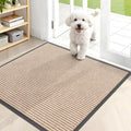 OLANLY Front Door Mat Indoor Outdoor Entrance, Waterproof Heavy Duty Doormat, Fade Resistant, Low Profile, Easy Clean Patio Porch Welcome Floor Mats for Entry, 35x30, Beige