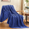 inhand Royal Blue Throw Blanket, Super Soft Fuzzy Blanket for Couch Sofa Bed Office, Cozy Plush Fleece Blanket Throw Size, Washable Lightweight Flannel Blankets Throw for All Season, 50x60 Inches