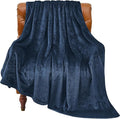 BEDELITE Fleece Blanket Navy Blue Throw Blanket for Couch & Bed, Luxury Plush Cozy Fuzzy Blanket 50" x 70", Super Soft Warm Lightweight Fall Throw Blanket for Travel Camping