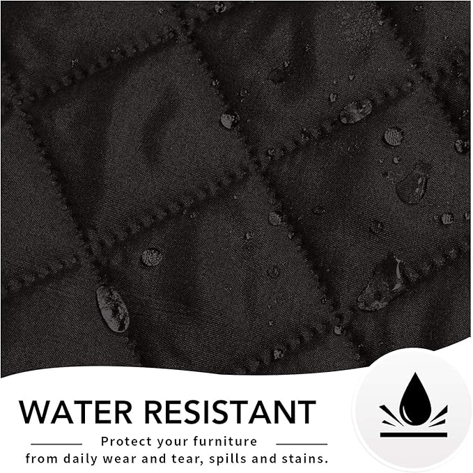 Easy-Going Oversized Recliner Chair Slipcover Reversible Sofa Cover Water Resistant Couch Cover Furniture Protector with Elastic Straps for Pets Dog (Oversized Recliner, Black/Black)