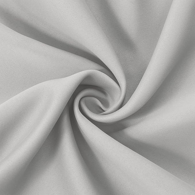 LEMOMO Blackout Curtains 52 x 84 inch/Light Grey Curtains Set of 2 Panels/Thermal Insulated Room Darkening Bedroom Curtains