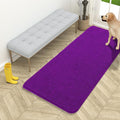 OLANLY Dog Door Mat for Muddy Paws 54x24, Absorbs Moisture and Dirt, Absorbent Non-Slip Washable Doormat, Quick Dry Chenille Mud Mat for Dogs, Entry Indoor Entryway Carpet for Inside Floor, Purple
