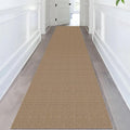 KOZYFLY Extra Long Runners for Hallways 2.6x14 ft Washable Kitchen Runner Non Slip Rubber Backed Hallway Rug Cotton Entryway Runner Rug Floor Carpet for Indoor Hall, Kitchen, Stair, Tan/Orange/Brown