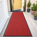 OLANLY Front Door Mat Indoor Outdoor Entrance, Waterproof Heavy Duty Doormat, Fade Resistant, Low Profile, Easy Clean Patio Porch Welcome Floor Mats for Entry, 47x23, Red