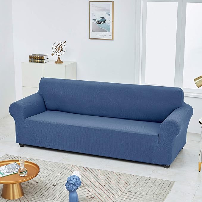 Joccun Stretch Couch Cover Slipcovers, 1-Piece Sofa Covers for 3 Cushion Couch Spandex Jacquard Washable Furniture Protector Cover for Living Room,Kids,Pets(Sofa,Riverside)