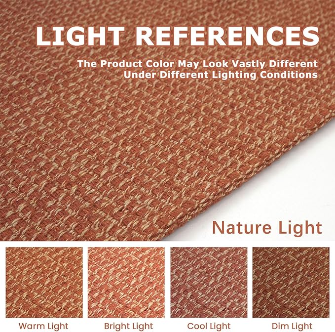 KOZYFLY Runners for Hallways 2x6 ft Washable Kitchen Runner Non Slip Rubber Backed Hall Runners Cotton Entryway Runner Rugs Floor Carpet for Indoor Backdoor Bedroom Kitchen, Orange/Tan