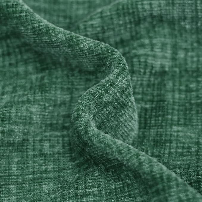CaliTime Christmas Throw Pillow Covers Decorative 16 X 26 Inches Pack of 2 Cozy Chenille Cushion Cases for Couch Sofa Bed Living Room Home Dark Green