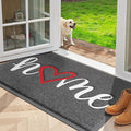 StepLively Door Mat Home Welcome Mats Outdoor and Indoor, Heavy-Duty Low-Profile Non-Slip Durable Front Welcome Mat Doormat for Home Entrance, Outside Entry, Yard, Floor, Patio (32''x20'', Grey)