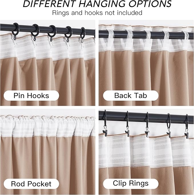 RYB HOME Blush Velvet Curtains 72 inches with Hook Belt, Soft Fabric Room Darkening Thermal Insulated Luxurious Home Decor Curtains for Living Room Bedroom, W 52" x L 72", 2 Panels Set
