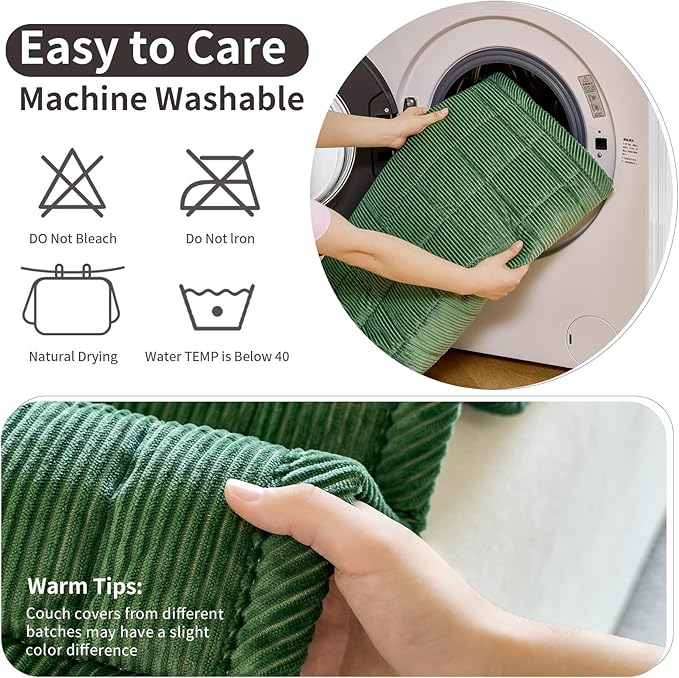 Couch Covers for Dogs Washable, Non Slip Couch Covers for Loveseat Sofa Pet Friendly, Soft Fuzzy Sofa Covers for Pet, Dog Couch Cover Furniture Protector(1PC,Green,27.6"x94.5")