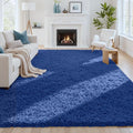 8x10 Area Rugs for Living Room Rug: Soft Fluffy Shag Navy Blue Rugs for Bedroom, Non-Slip Large Fuzzy Plush Rug Indoor Floor Carpet for Nursery Kids Boys Girls Room, Dorms, Playroom, Modern Home Decor
