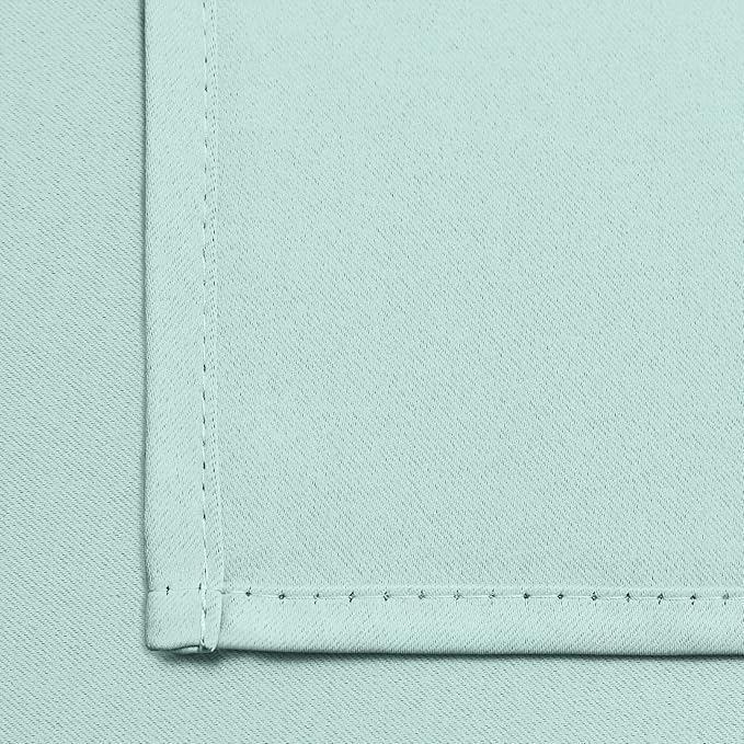 Yakamok Blackout Curtains Room Darkening Thermal Insulated Window Panels,Solid Grommet Top Drapes for Bedroom/Living Room(42Wx84L, Aqua, 2 Panels)