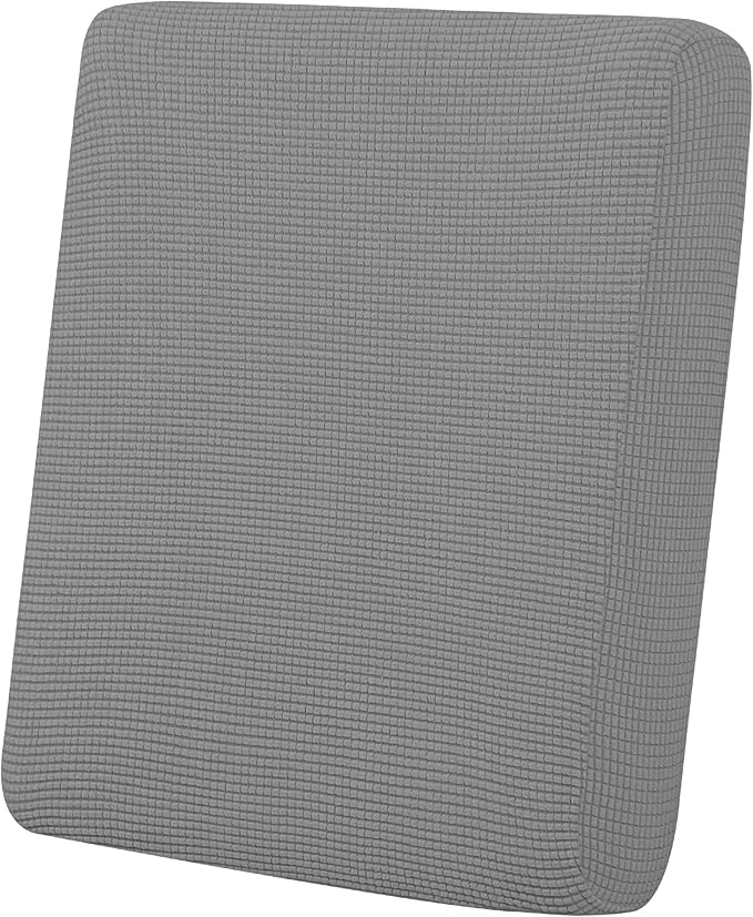 Easy-Going Stretch Cushion Cover Sofa Cushion Furniture Protector Sofa Seat Sofa slipcover Sofa Cover Soft Flexibility with Elastic Bottom(Chair Cushion,Light Gray)