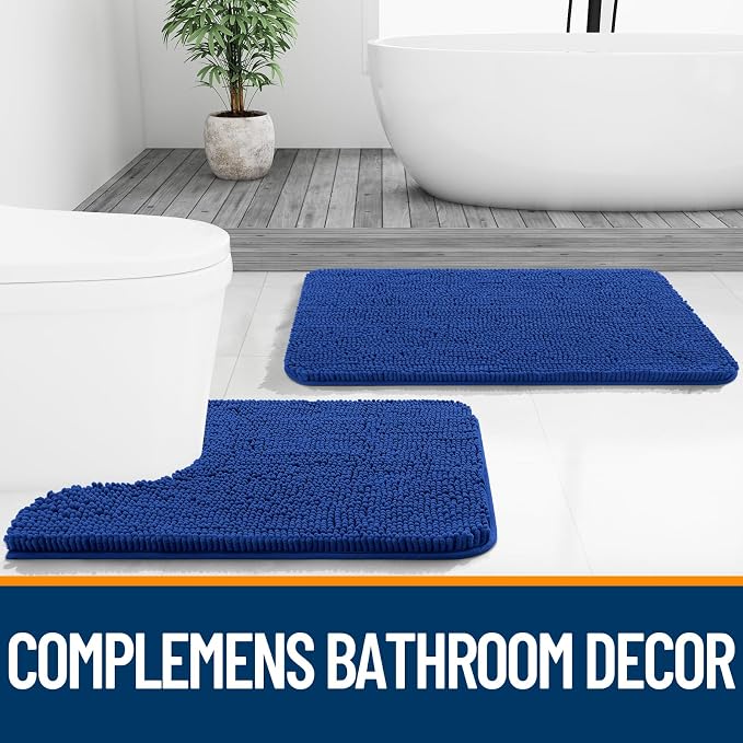 OLANLY Bathroom Rugs 70x24, Extra Soft Absorbent Chenille Bath Rugs, Rubber - Image 7