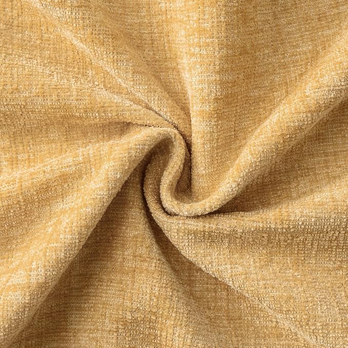 MIULEE Spring Home Decor Pack of 2 Couch Throw Pillow Covers 16x16 Inch Soft Beige Yellow Chenille Pillow Covers for Sofa Living Room Spring Home Decor Couch Solid Dyed Cases