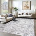 XLUEZ 6x9 Area Rugs for Living Room, Washable Modern Abstract Large Area Rug Neutral Soft Non Slip Kids Rug Stain Resistant Indoor Carpet for Bedroom Nursery Dining Room Playroom(Bluegrey, 6'x9')