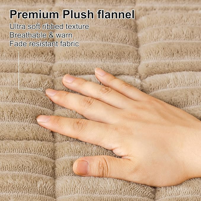 Smiry Couch Cover for Dogs Washable, Non Slip Fuzzy Pet Couch Covers for 3 Cushion Sofa Pet Friendly, Thick Soft Sofa Slipcovers Cushion Protector (Khaki, 27.6" x 47")