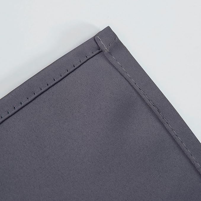 LEMOMO Grey Blackout Curtains 42 x 72 Inch Length/Set of 2 Curtain Panels/Thermal Insulated Room Darkening Blackout Curtains for Bedroom