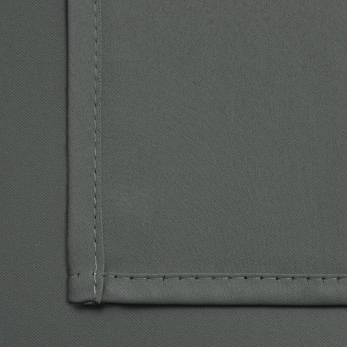 Yakamok Window Draperies Curtains Panels - Light Blocking Curtains, Grommet Top Small Drapes for Short Window/Basement(Dark Grey, 52Wx36L, 2 Panels)