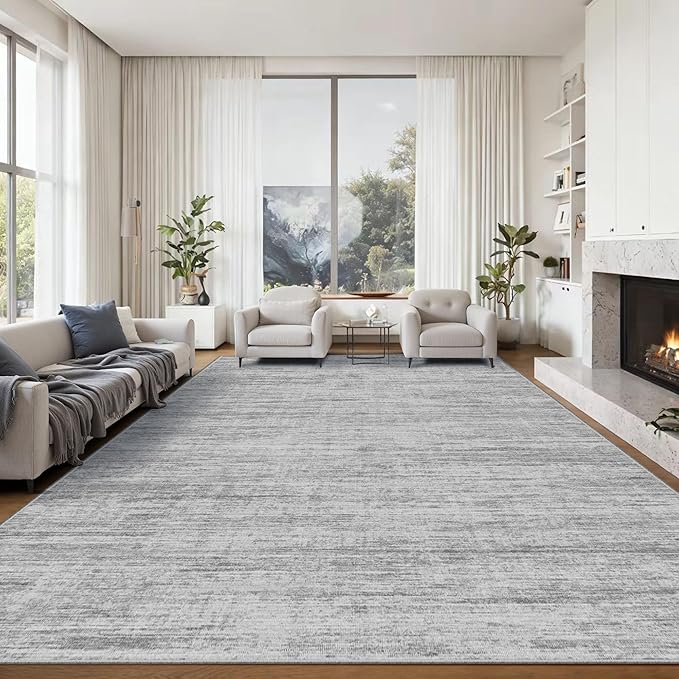 8x10 Area Rugs for Living Room,Modern Abstract Non-Slip Backing Washable Rugs,Soft Thin Large Area Rug，Stain Resistant Carpets for Bedroom Dining Room Home Decor