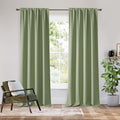 RYB HOME Bedroom Blackout Curtains 84 inches Long, 100% Blackout Thermal Insulated Noise Reducing Curtains for Living Room Nursury, 42 inches Wide by 84 inches Long, Sage Green