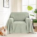 MYSKY HOME Oversized Armchair Couch Cover for 1 Cushion Couch, Washable Sofa Protector, Chair Chenille Couch Covers, Wingback Chair Cover Sofa Covers Sofa Throw Sofa Slipcovers, 71"X91", Sage Green