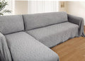 HOMERILLA Sectional Couch Covers for Sectional Sofa L Shaped Sofa Cover Blanket 2 Pieces L Shape Furniture Protector for Pets Dogs (Light Grey, Large)