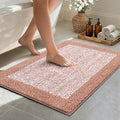 Bathroom Rugs 30x20 Non Slip Washable, Pink Bath Mat for Bathroom Floor Tub, Soft Absorbent Quick Dry Mats for Shower, Bathtub,Home Decor