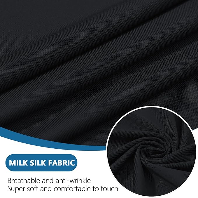 hyha Milk Silk Couch Cushion Covers, Soft Magic Sofa Covers Washable for 3 Cushion Couch, Stretch Sectional Outdoor Cushion Covers for Patio Furniture with Elastic Bottom(Large, Black)