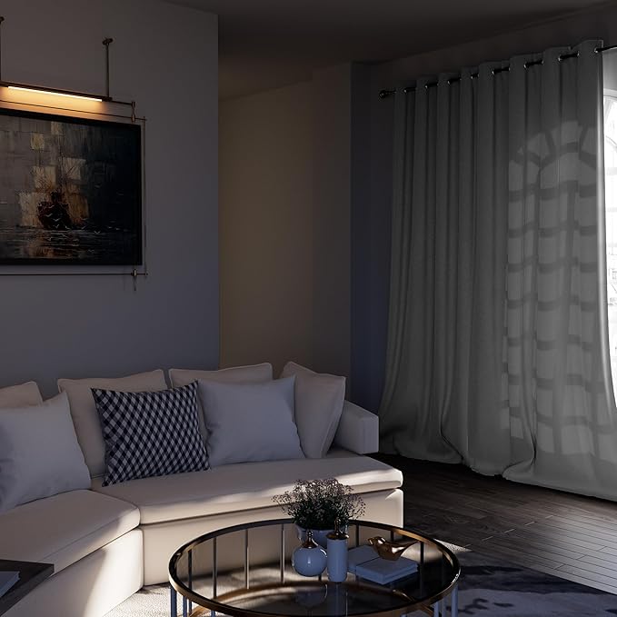 BGment Room Darkening Curtains 84 Inches Long - Grommet Thermal Insulated Drapes Window Treatment Curtains for Bedroom, 2 Panels, 52 x 84 Inch, Pure White