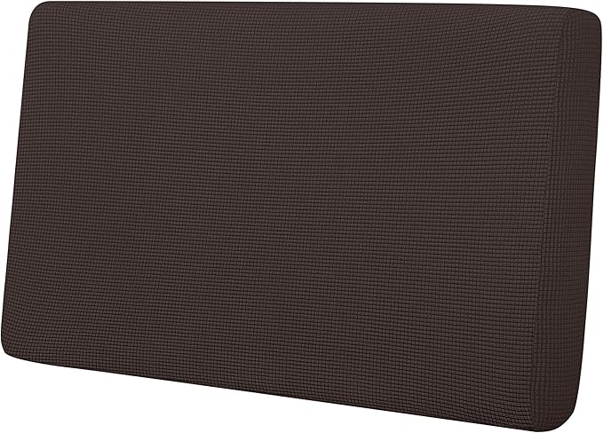 Easy-Going Stretch Loveseat Cushion Cover Sofa Cushion Furniture Protector Sofa Seat Sofa Slipcover Sofa Cover Soft Flexibility with Elastic Bottom(Loveseat Cushion, Chocolate)