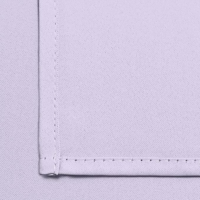 Yakamok Light Blocking Room Darkening Thermal Curtains - Blackout Curtains with Grommet Top for Bedroom/Living Room (62Wx84L, Lilac, 2 Panels)