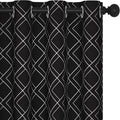Deconovo Blackout Curtains 63 Inch Length for Nursery Kitchen (52x63 Inch, Black/Silver, 2 Panels) Thermal Insulated Panels, Soundproof Window Drapes, for Living Room Bedroom