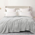 Exclusivo Mezcla Plush Fuzzy Fleece Bed Blanket Twin Size, Super Soft, Fluffy and Warm Blankets for Couch, Bed, All Season (Light Grey, 90x66 Inches)