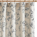 jinchan Floral Curtains Lined Linen Blend Curtain for Living Room 84 Inch Length Black Farmhouse Flower Patterned Curtain French Country Curtains Drapes Back Tab Rod Pocket 2 Panels