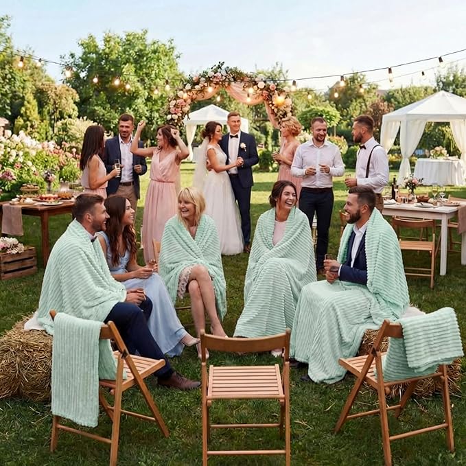 Buryeah 12 Pcs Flannel Throw Blanket Bulk 50 x 60 in Sleepover Blanket Outdoor Wedding Throw Lightweight, Oeko-tex Standard 100 Certified for Sofa Homeless Gifts (Pastel Colors)