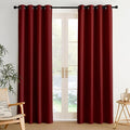 NICETOWN Room Darkening Draperies Curtains Panels, 2 Panels Burgundy Red W52 x L84