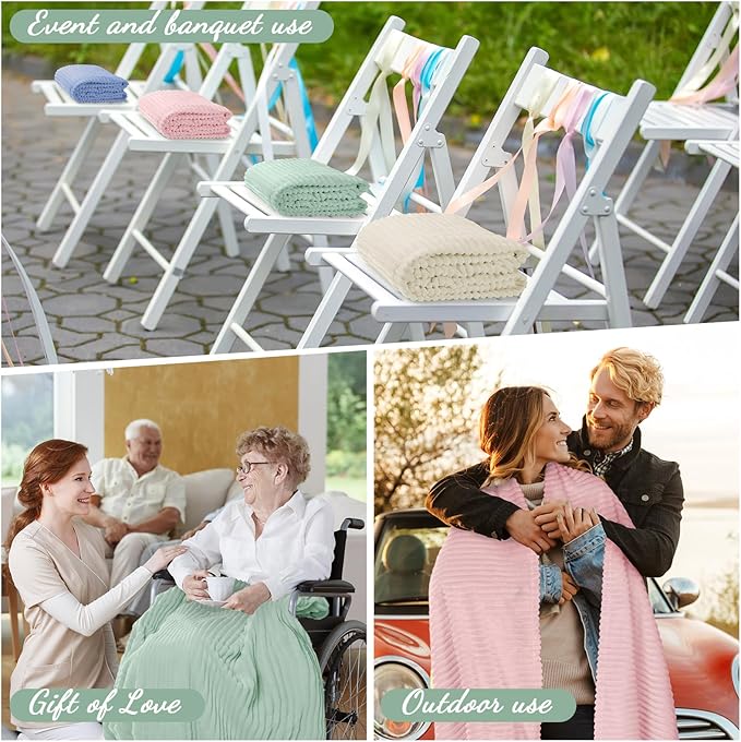 Buryeah 12 Pcs Flannel Throw Blanket Bulk 50 x 60 in Sleepover Blanket Outdoor Wedding Throw Lightweight, Oeko-tex Standard 100 Certified for Sofa Homeless Gifts (Pastel Colors)