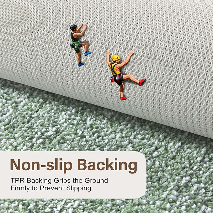 Bathroom Rugs 30x20 Non Slip Washable, Green Bath Mat for Bathroom Floor Tub, Soft Absorbent Quick Dry Mats for Shower, Bathtub,Home Decor